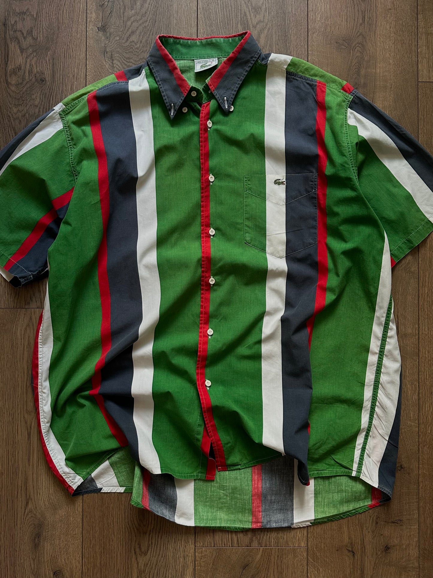 Вінтажна сорочка в смужку Lacoste(L)