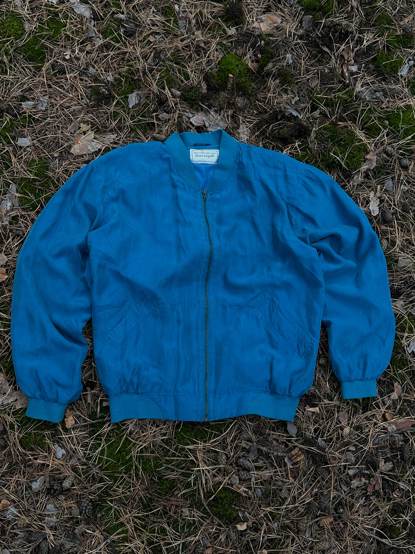 вінтажна шовкова куртка(XL)