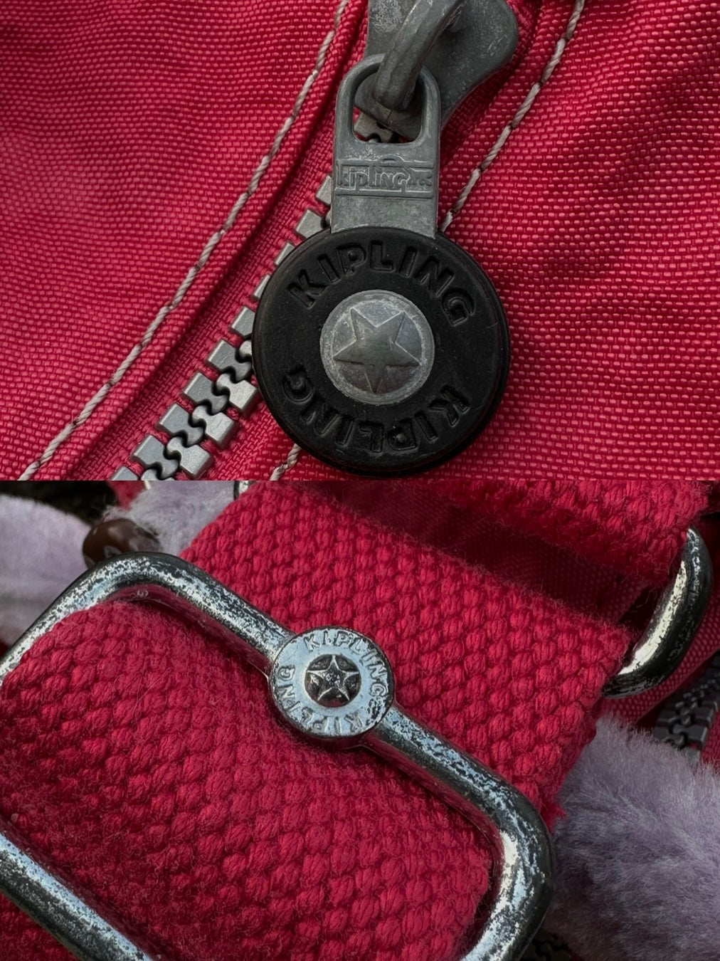 Рожева сумка багет Kipling