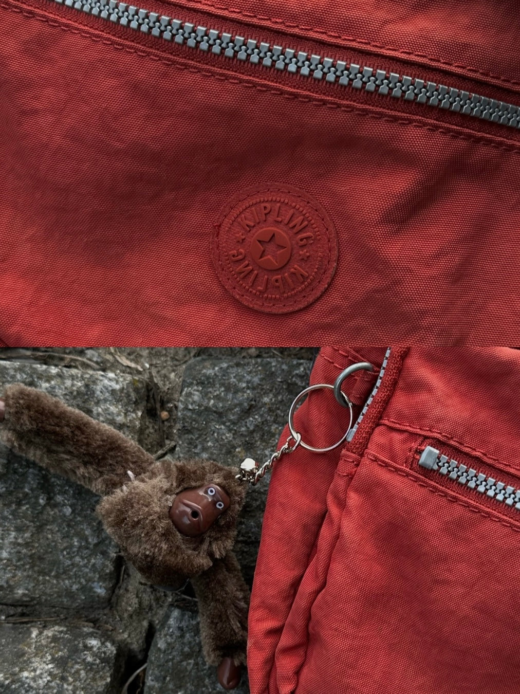Вінтажна цегляна сумка Kipling