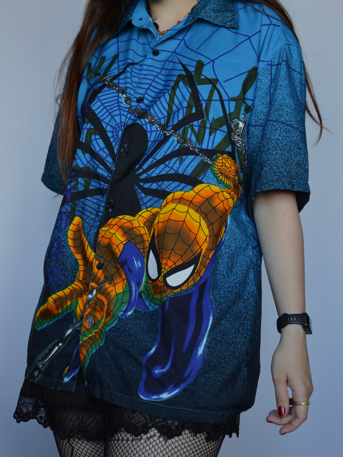 y2k сорочка Spider Man(L)