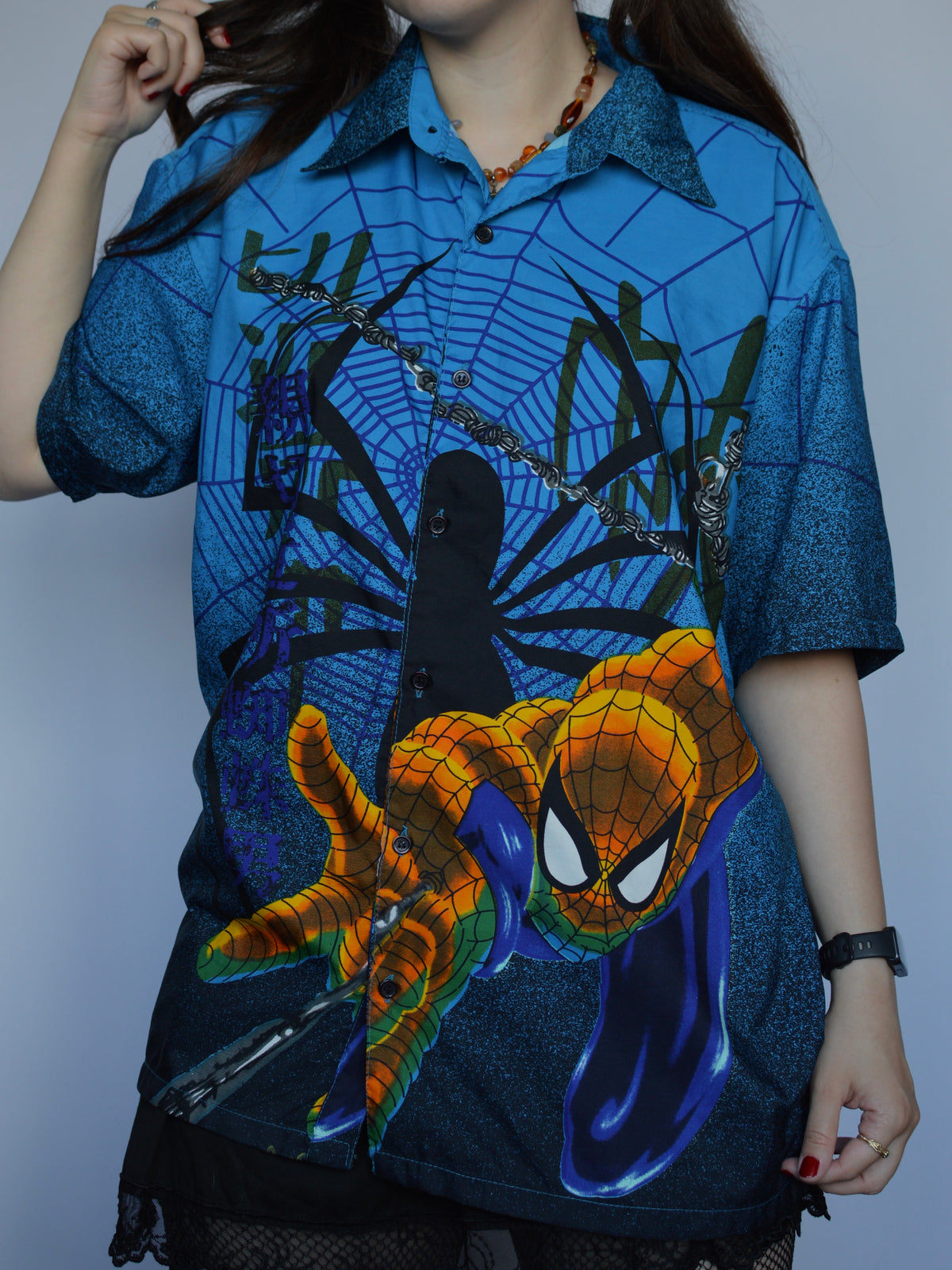 y2k сорочка Spider Man(L)