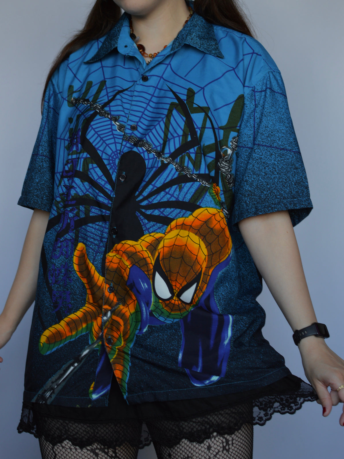 y2k сорочка Spider Man(L)