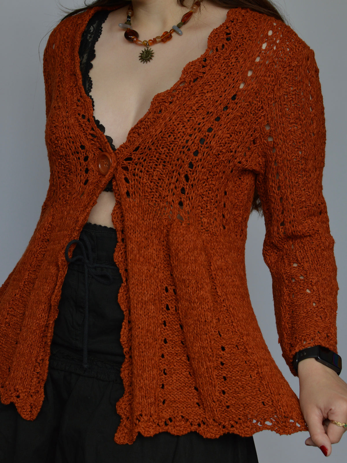 Вінтажний вовняний кардиган Tweeds(m/L)