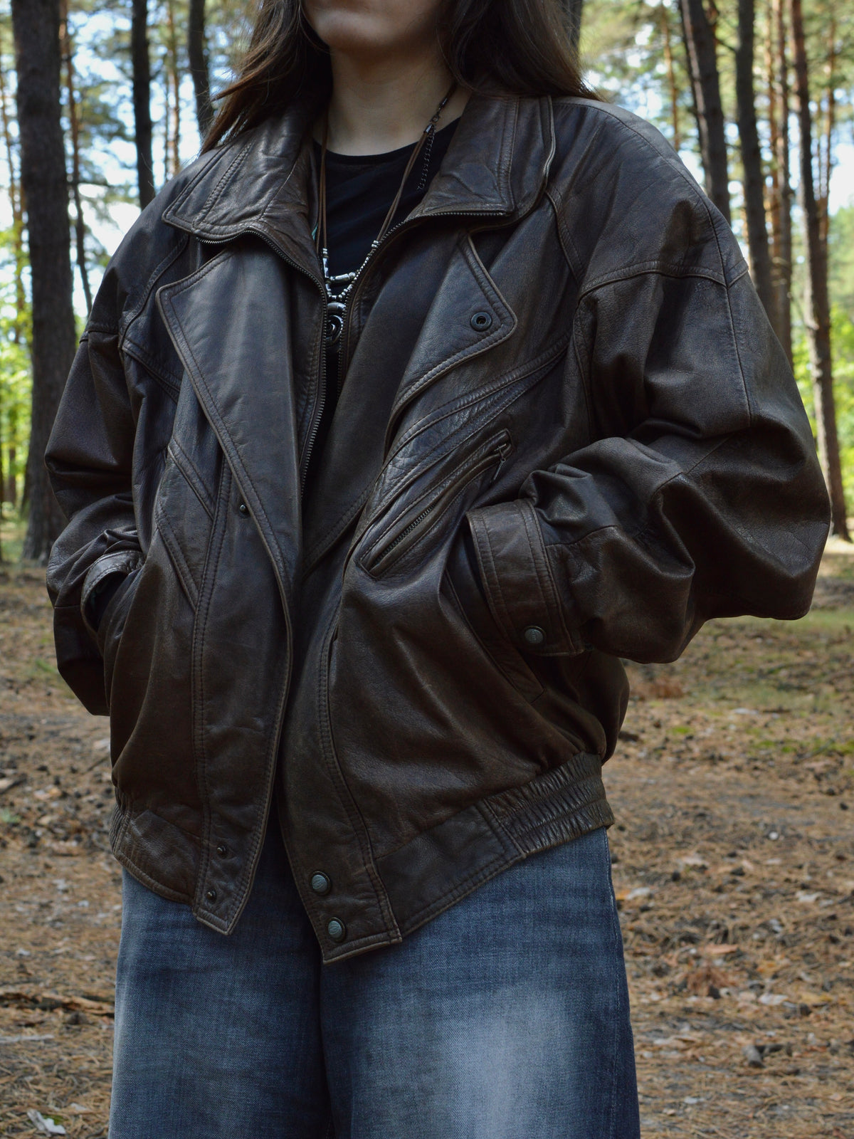 Вінтажна шкірянка Trapper(L/XL)