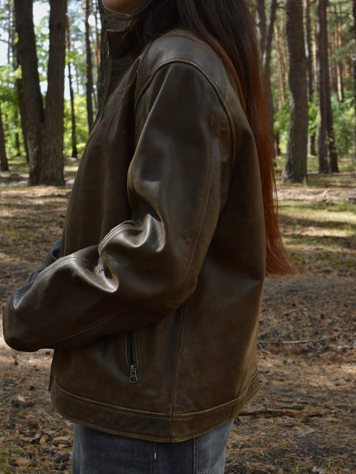 Вінтажна шкірянка Real Leather(L)