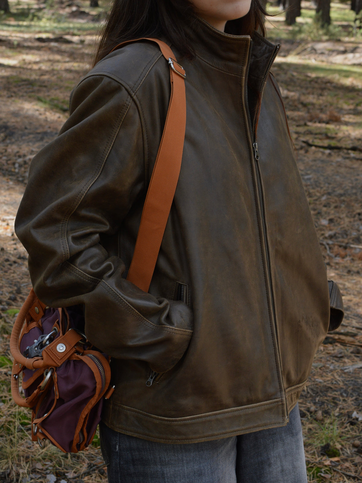 Вінтажна шкірянка Real Leather(L)