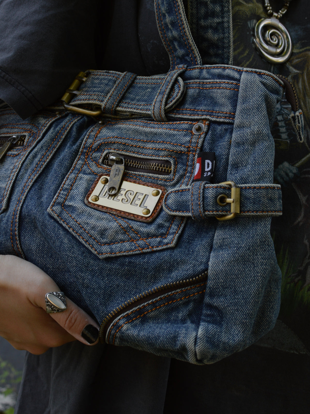 вінтажна Diesel Reworked Denim Bag˚⊹♡