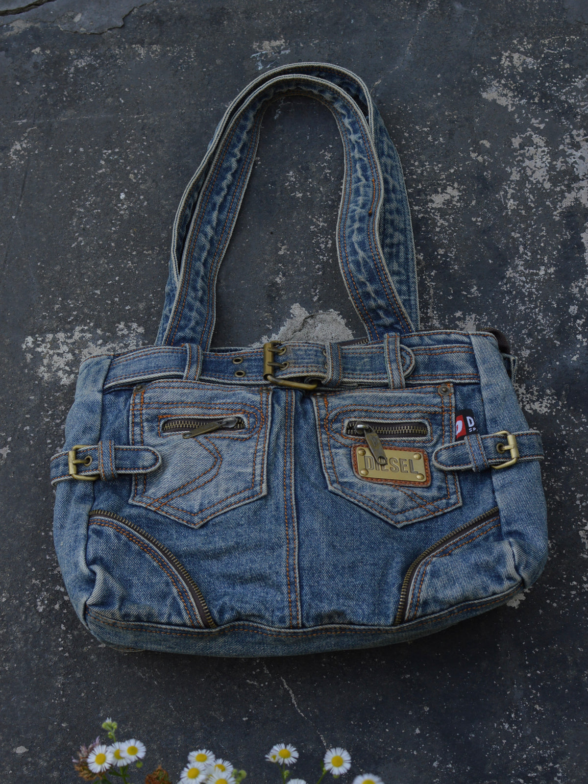вінтажна Diesel Reworked Denim Bag˚⊹♡