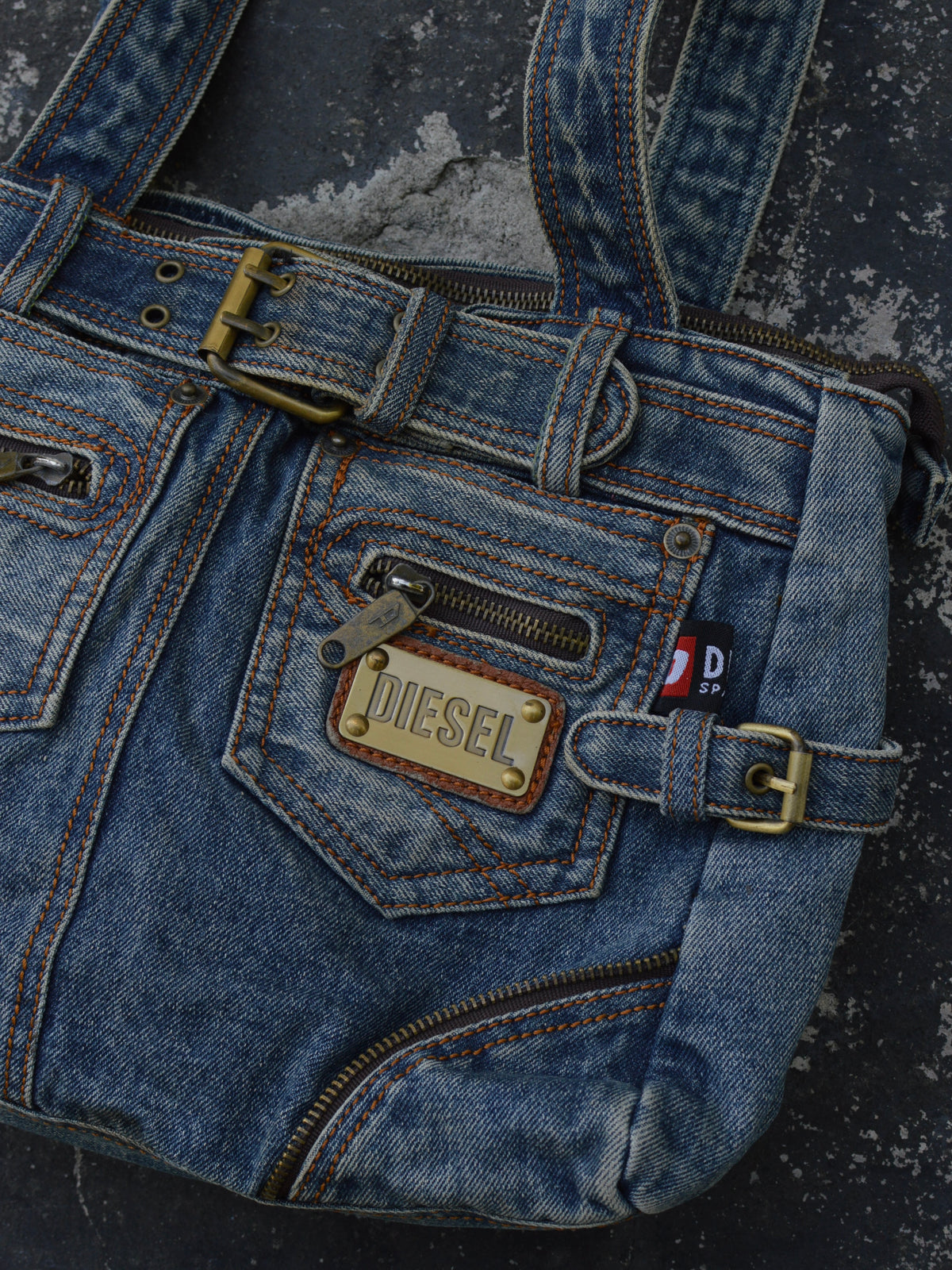 вінтажна Diesel Reworked Denim Bag˚⊹♡