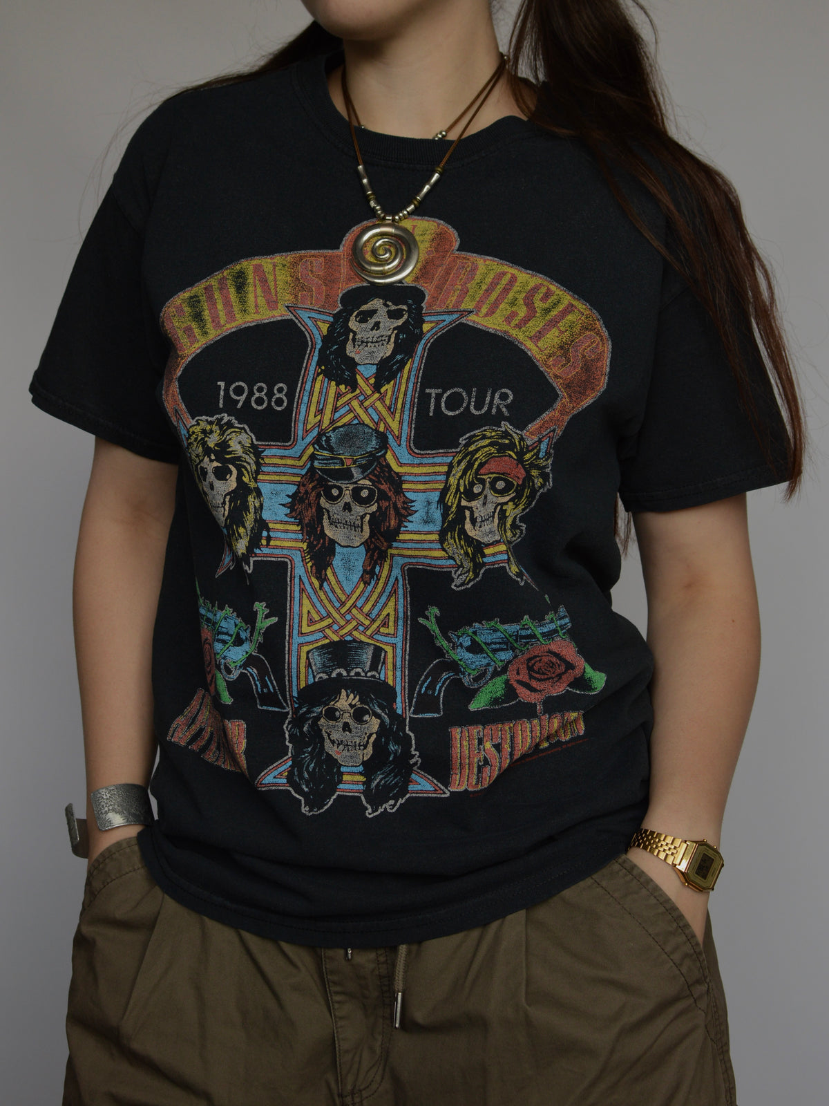 вінтажна футболка мерч Guns n Rose (M)