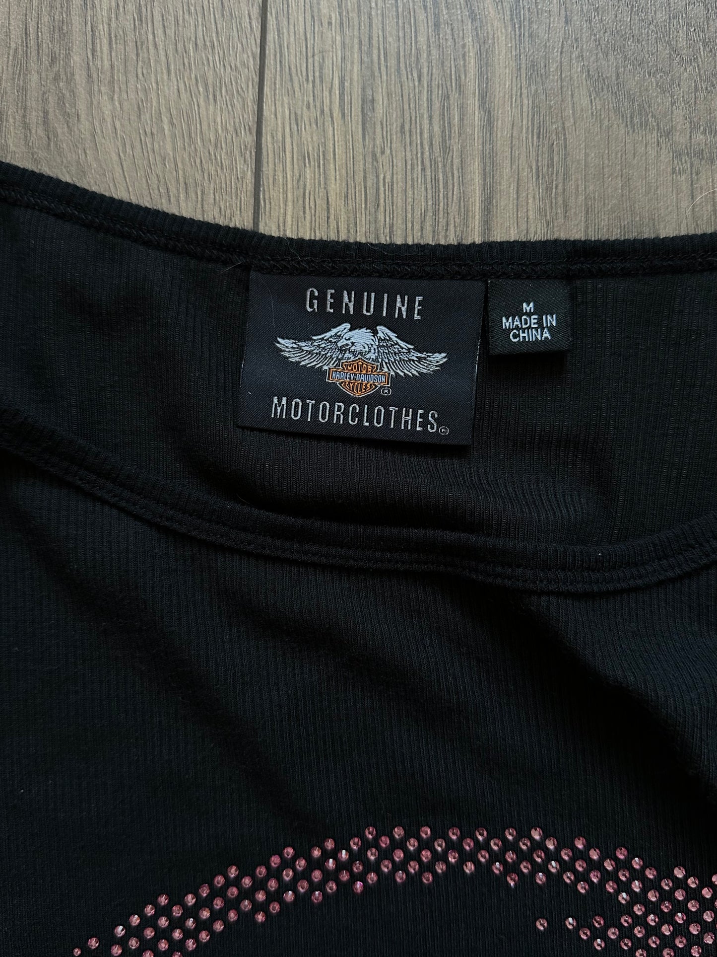лонг з черепом у стрази Harley Davidson (m)