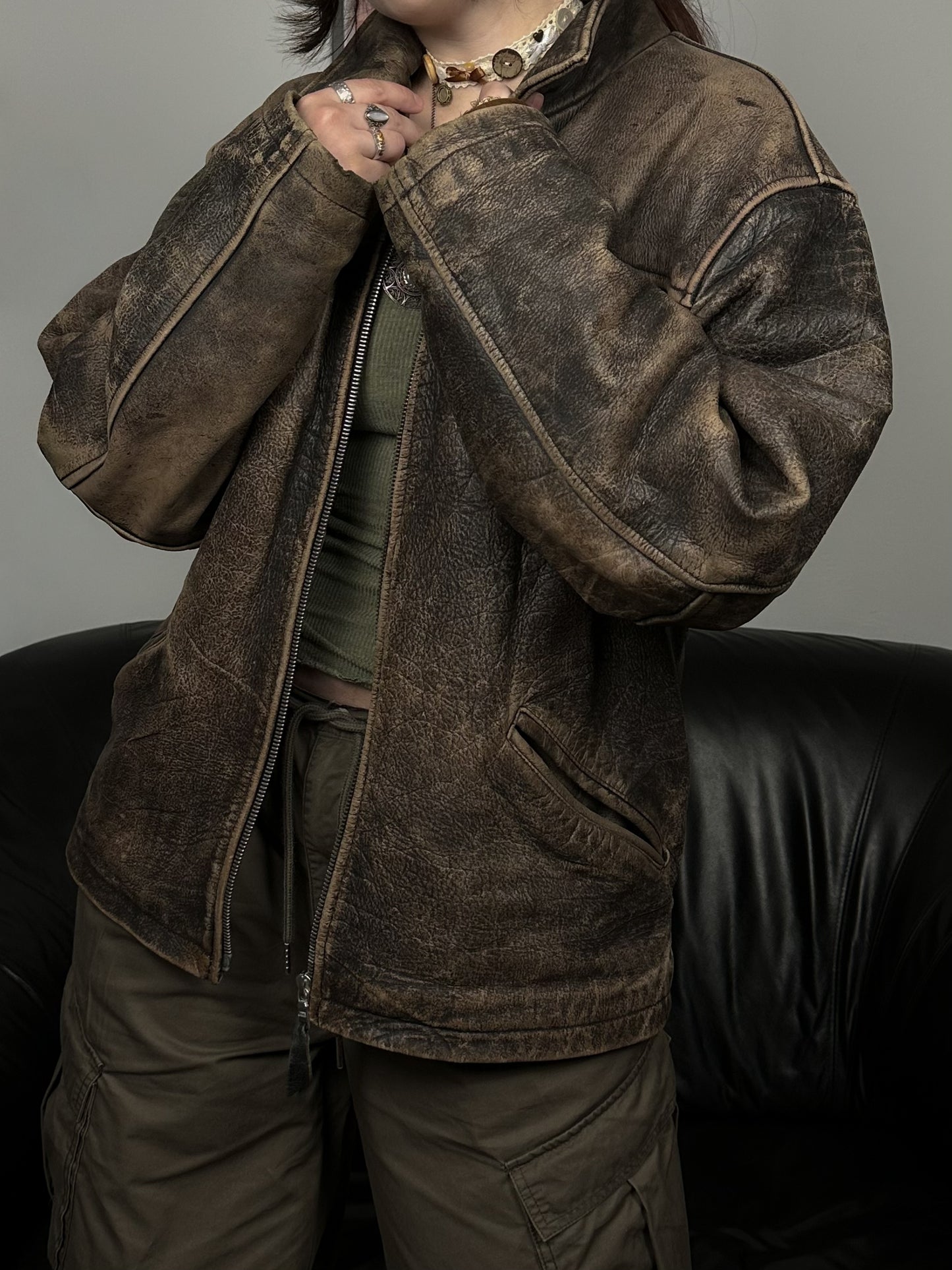 Вінтажна шкірянка  Flight A2-Type leather jacket(M/L)