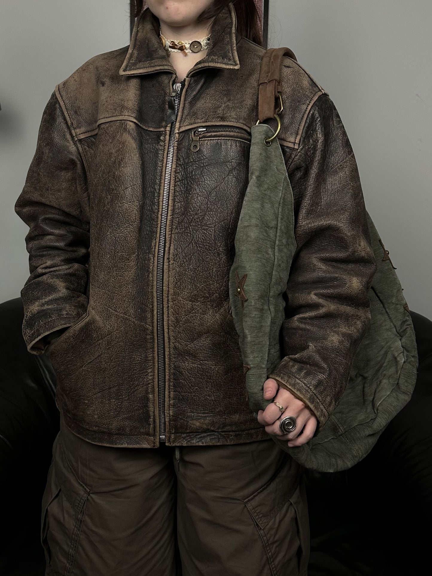 Вінтажна шкірянка  Flight A2-Type leather jacket(M/L)