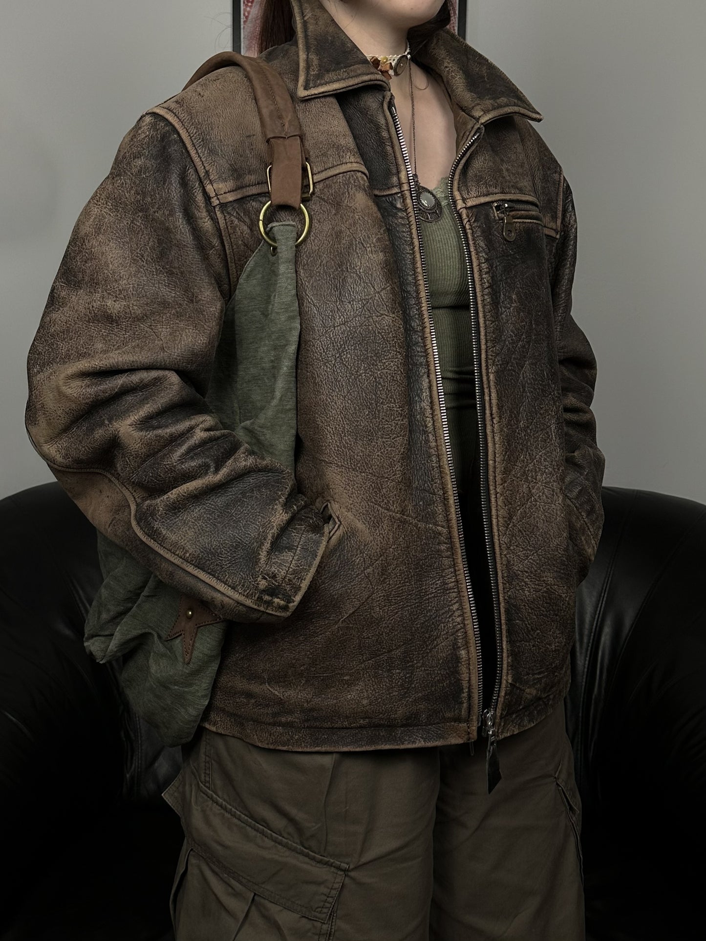 Вінтажна шкірянка  Flight A2-Type leather jacket(M/L)