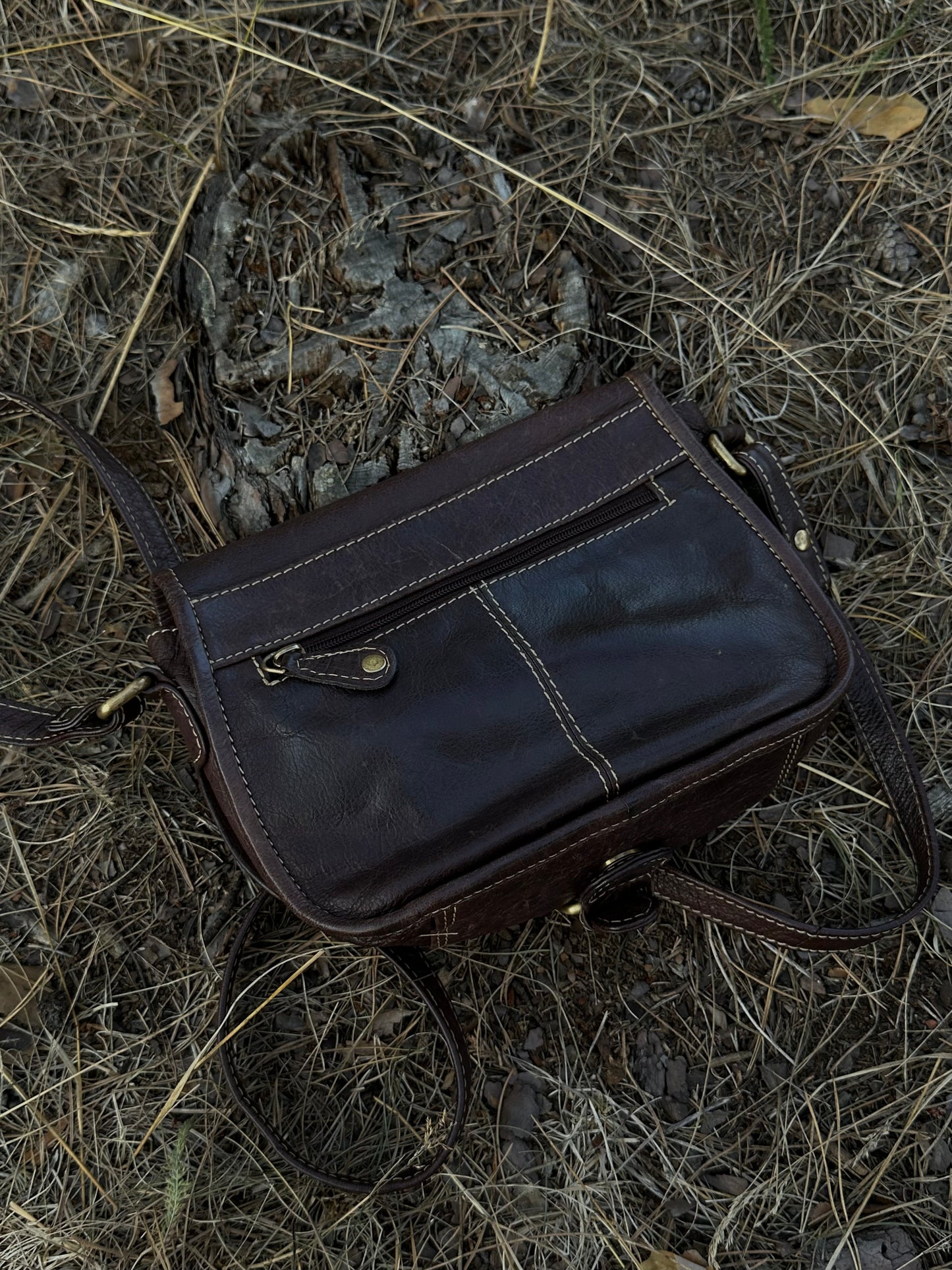 Вінтажна шкіряна сумка Genuine leather⋆ 𐙚