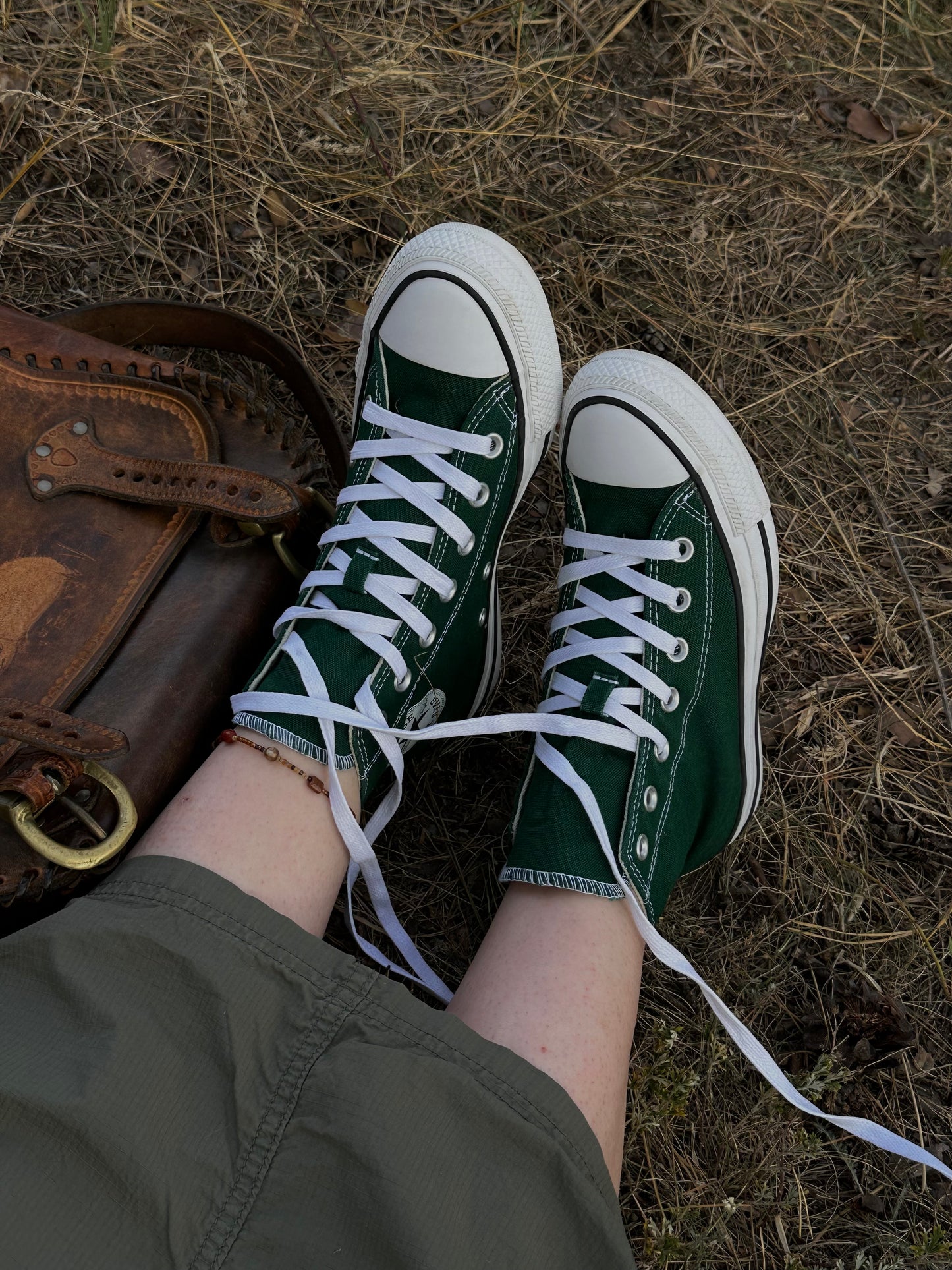 хвойні Converse All Star Hi forest green(38)☾⋆⁺