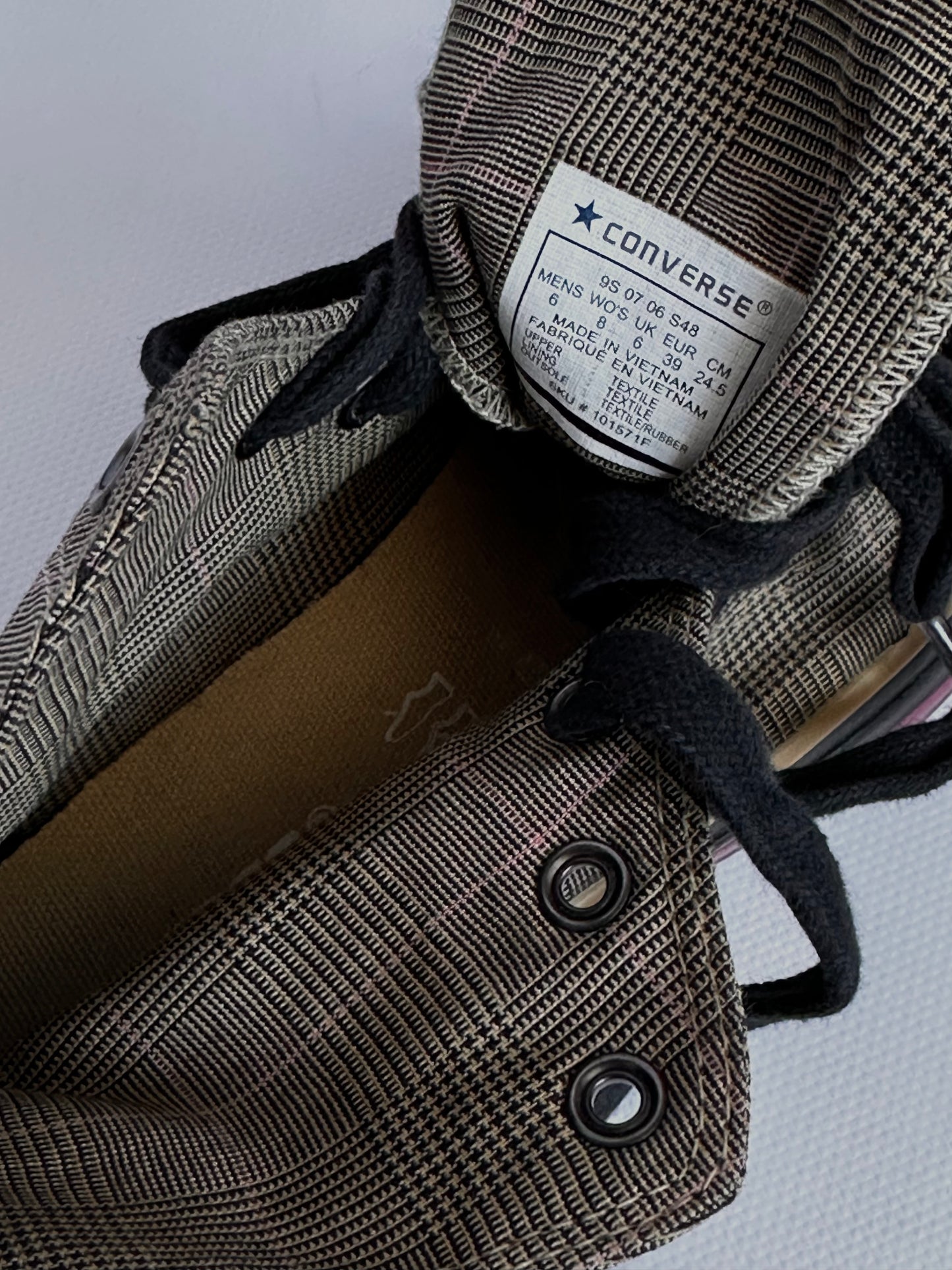 y2k Converse All Star Hi Plaid(39)
