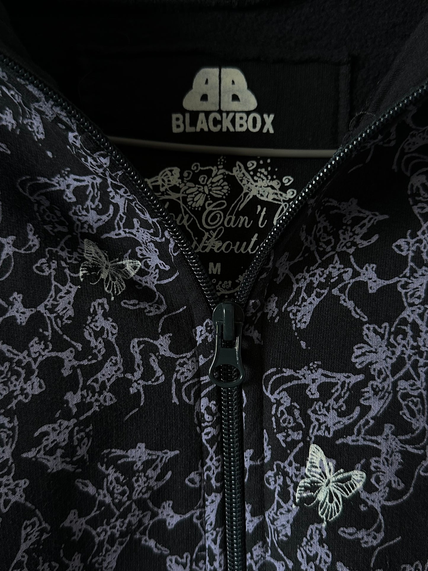 емо зіп худі з метеликами Black Box(S)