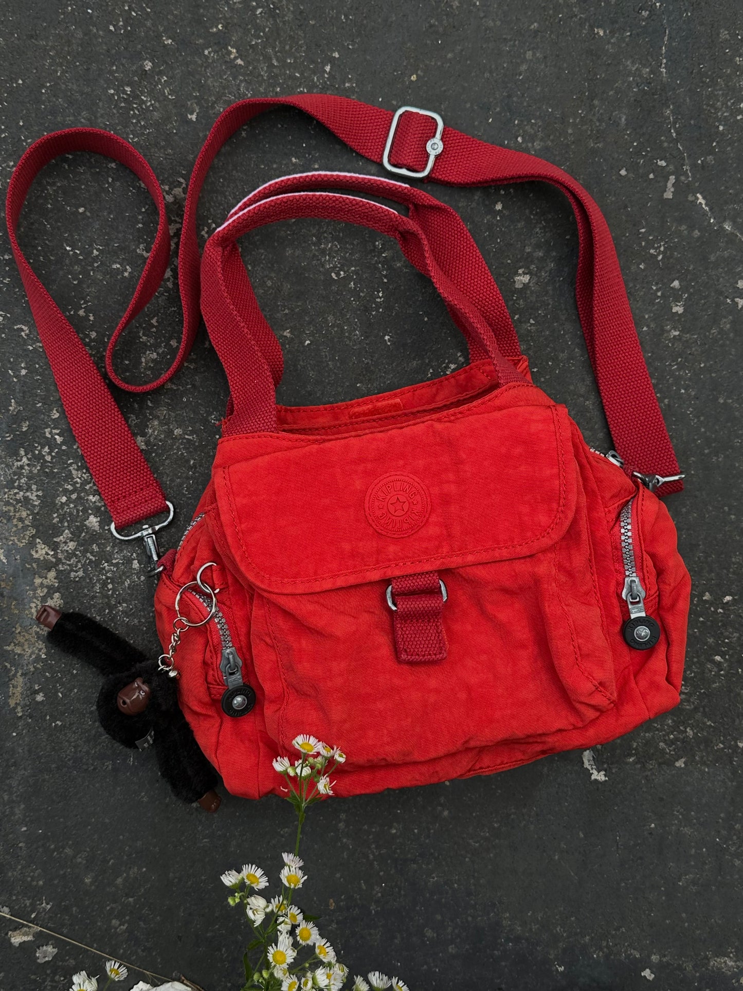 Вінтажна червона сумка Kipling⁺₊✧