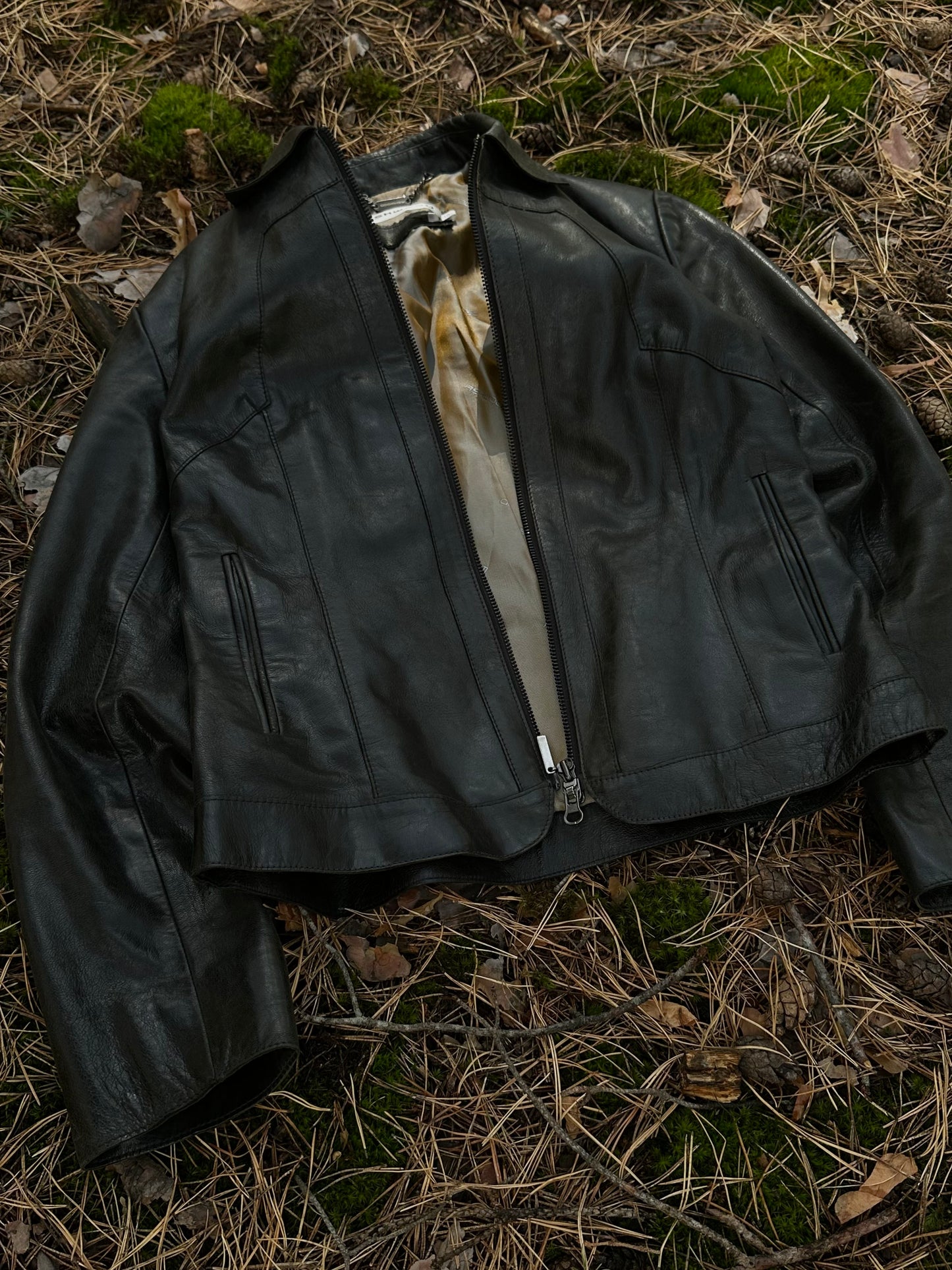 y2k slim fit шкірянка Ashwood(s/m)