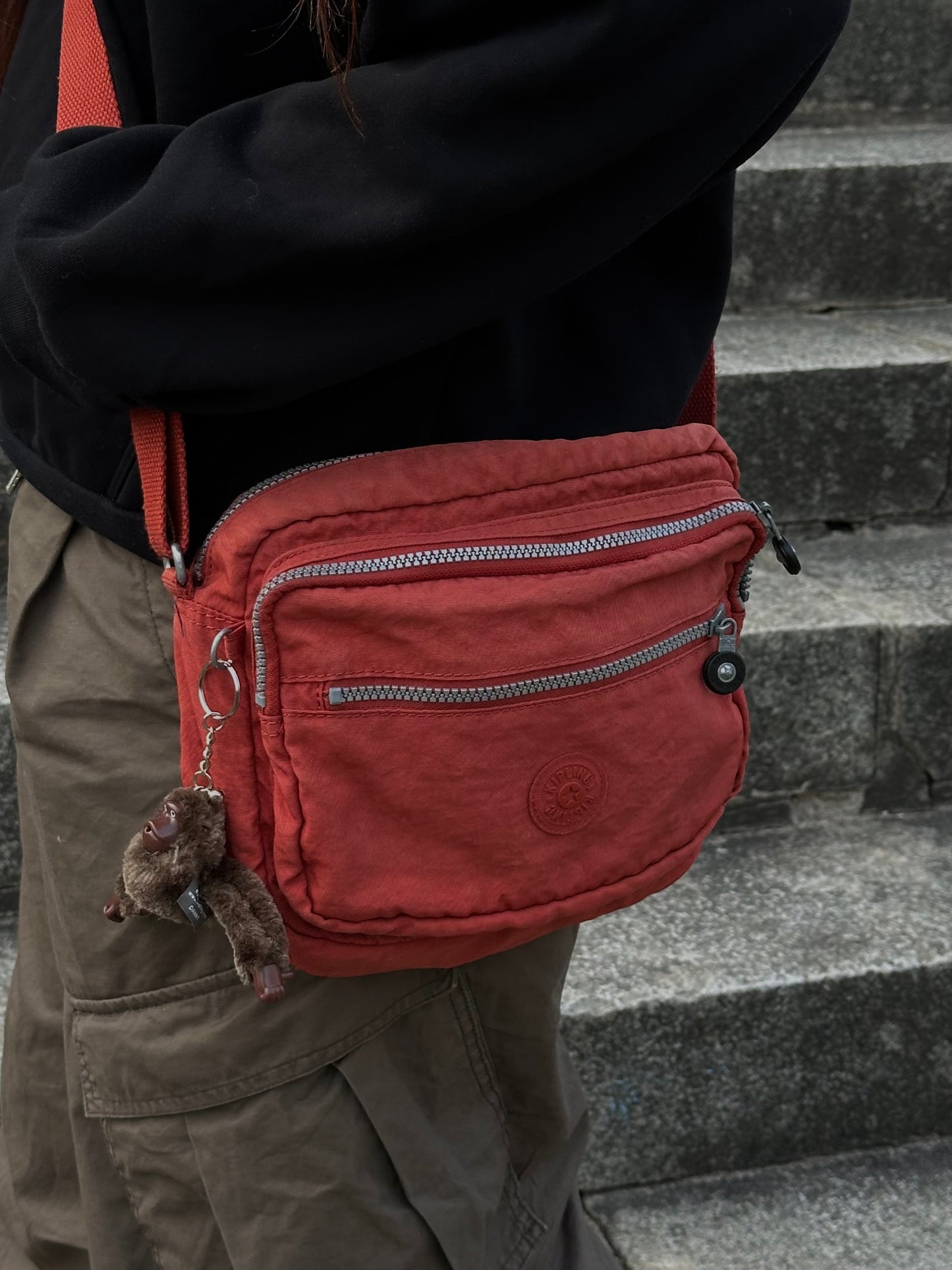 Вінтажна цегляна сумка Kipling