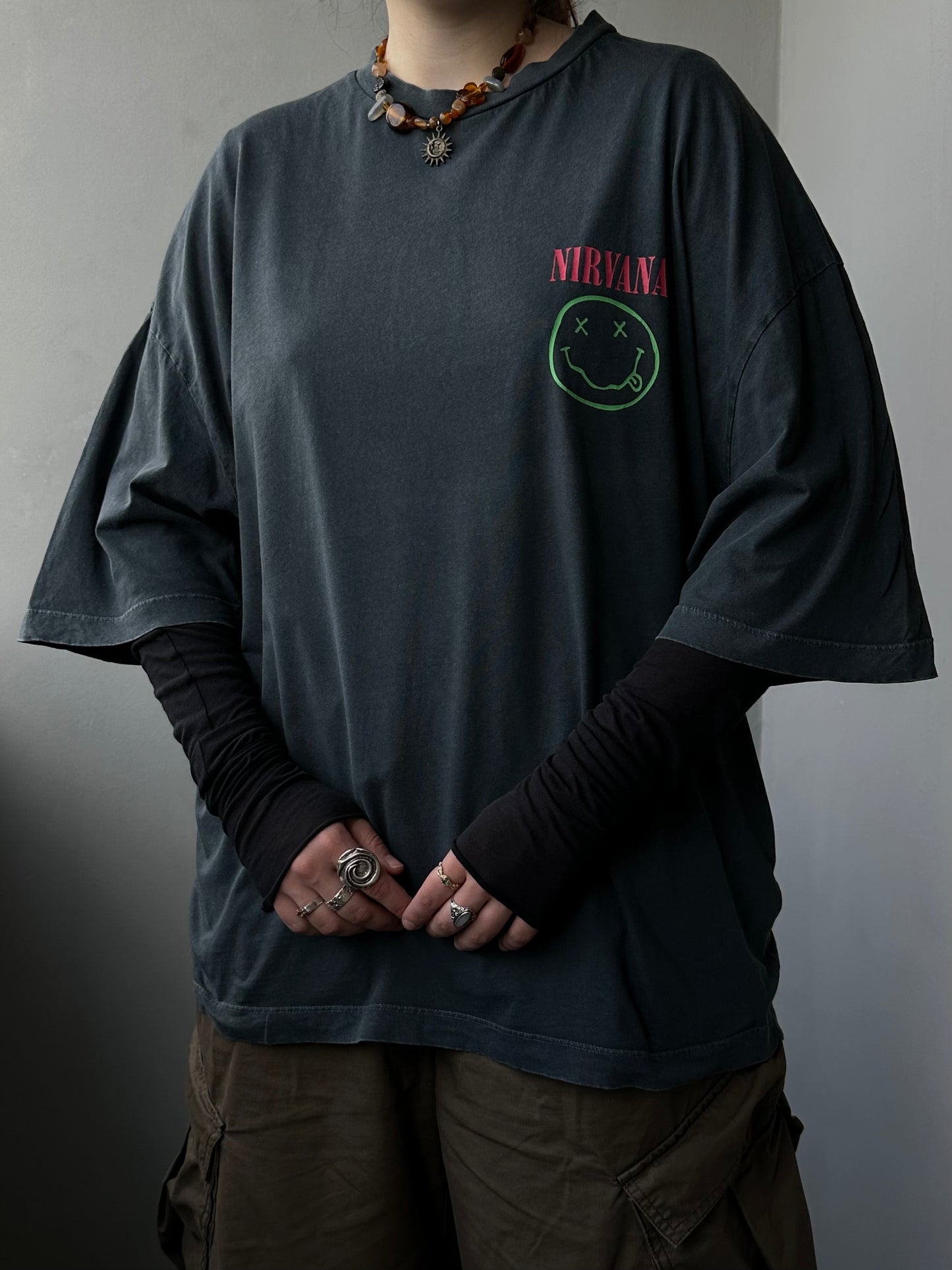 Оверсайз футболка мерч Nirvana Serve the Servants(XL)