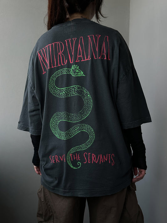 Оверсайз футболка мерч Nirvana Serve the Servants(XL)