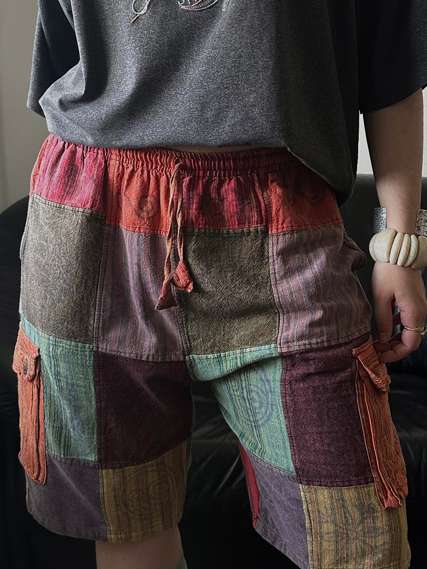 Патчворк хіппі шорти Funky Threads (S/M)