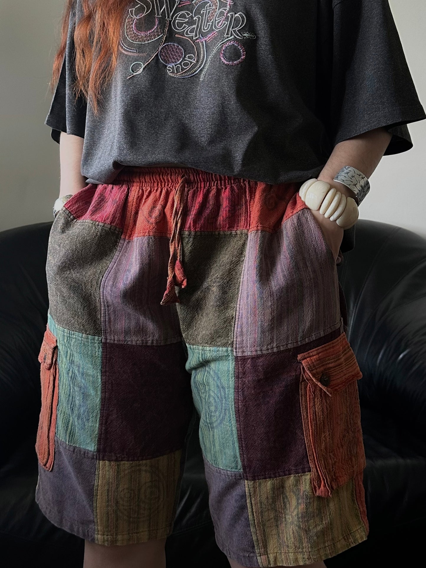 Патчворк хіппі шорти Funky Threads (S/M)