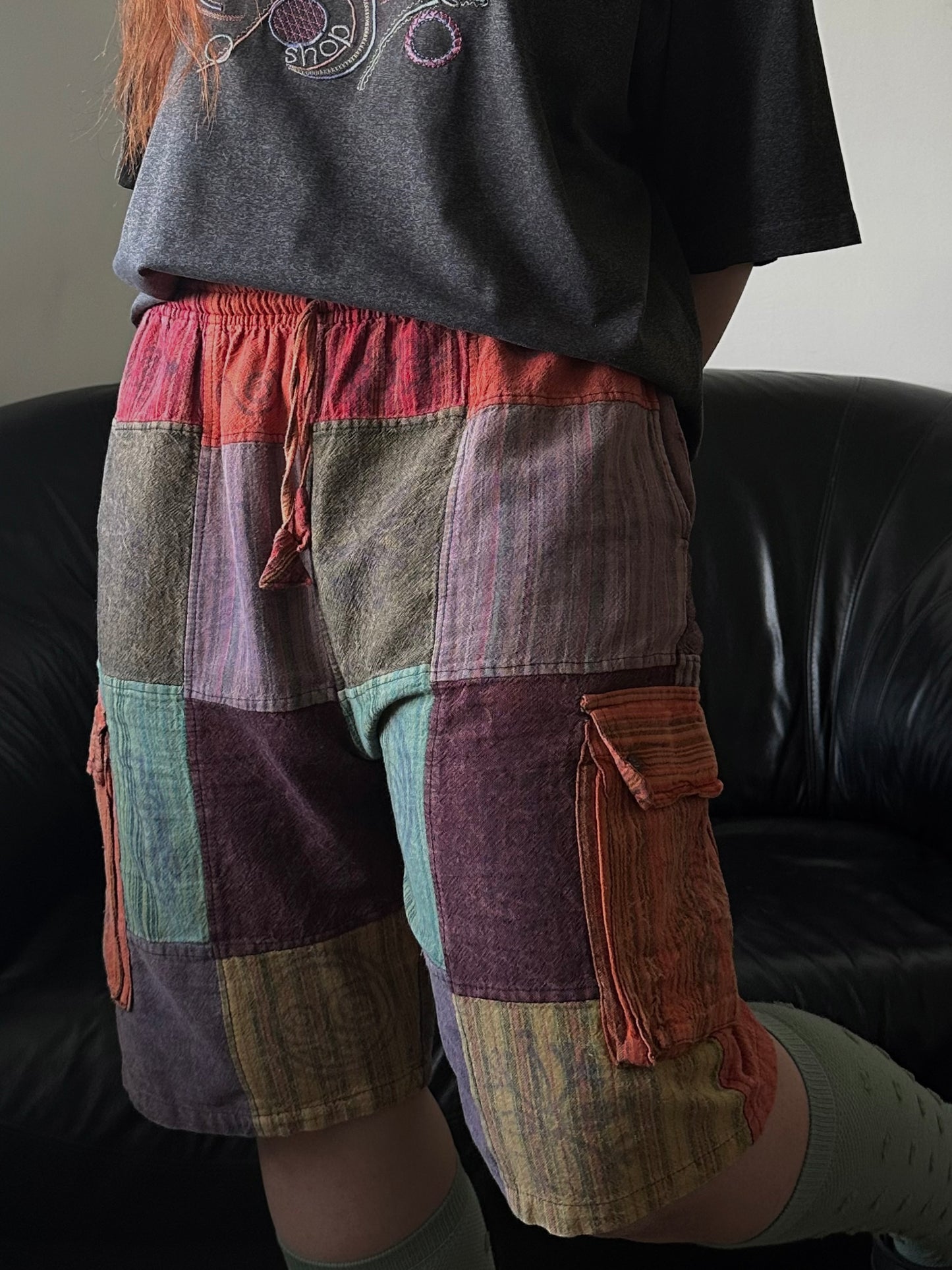 Патчворк хіппі шорти Funky Threads (S/M)
