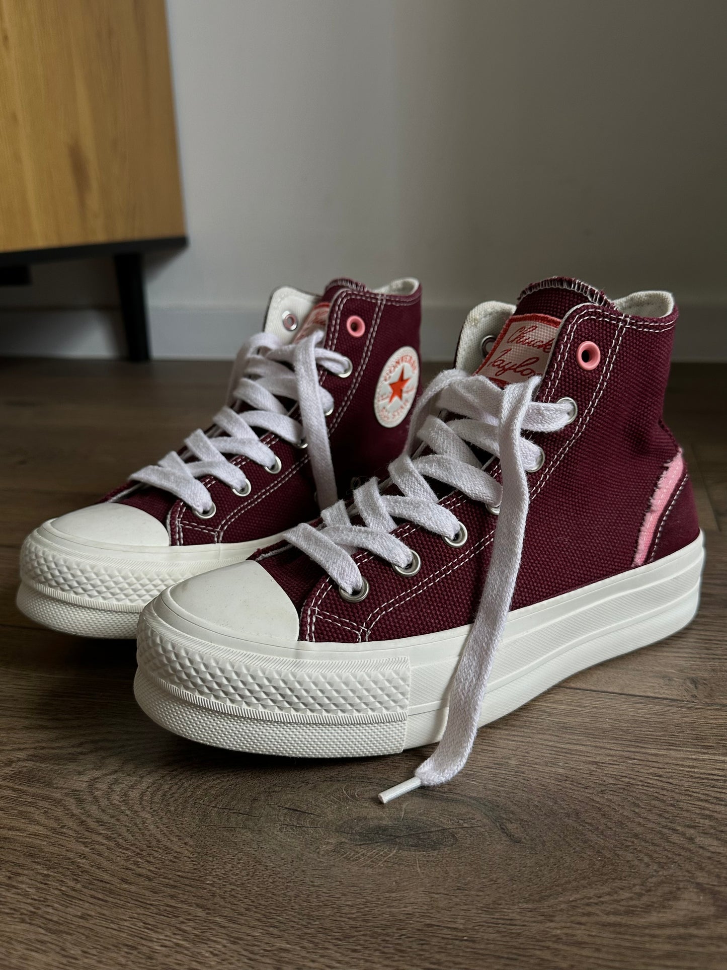 бордові Converse CTAS Lift Hi Deep Bordeaux(37)