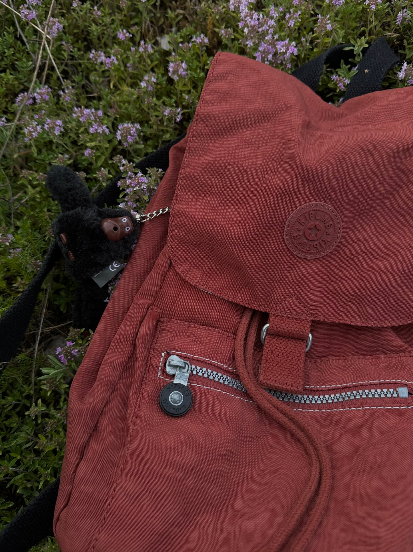 вінтажний цегляний рюкзак Kipling