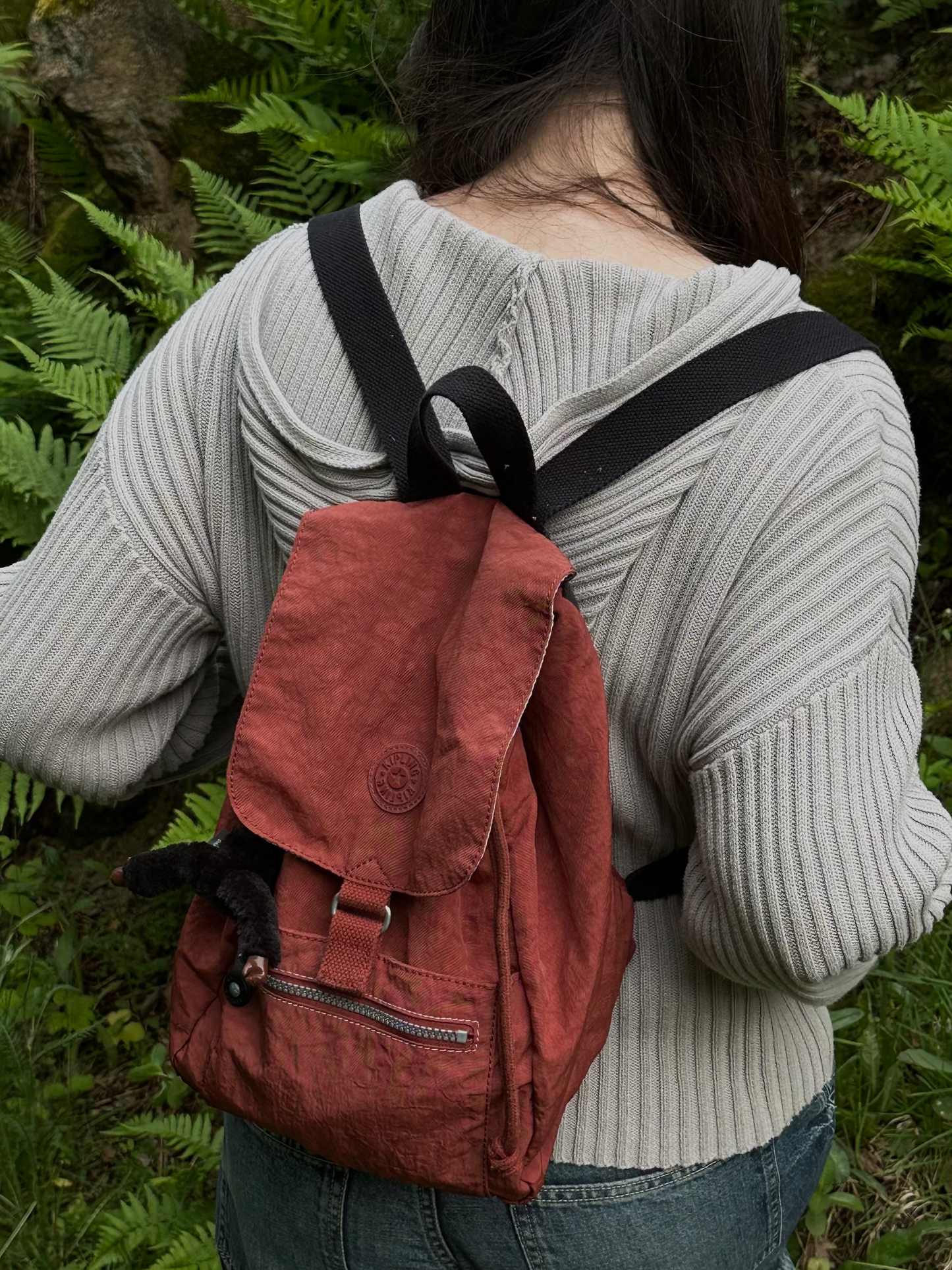 вінтажний цегляний рюкзак Kipling