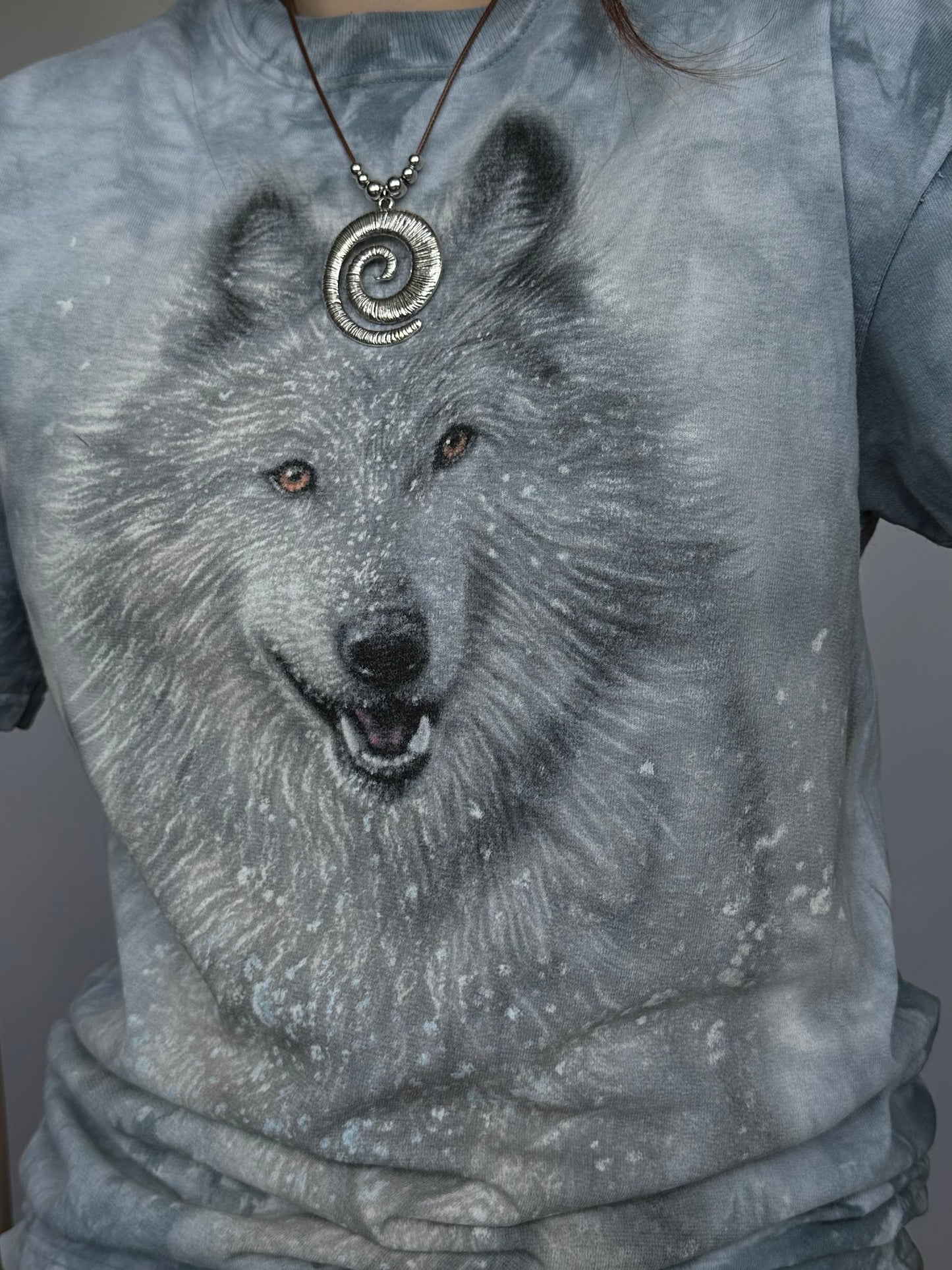 Tie dye футболка з вовком The Mountain(M)