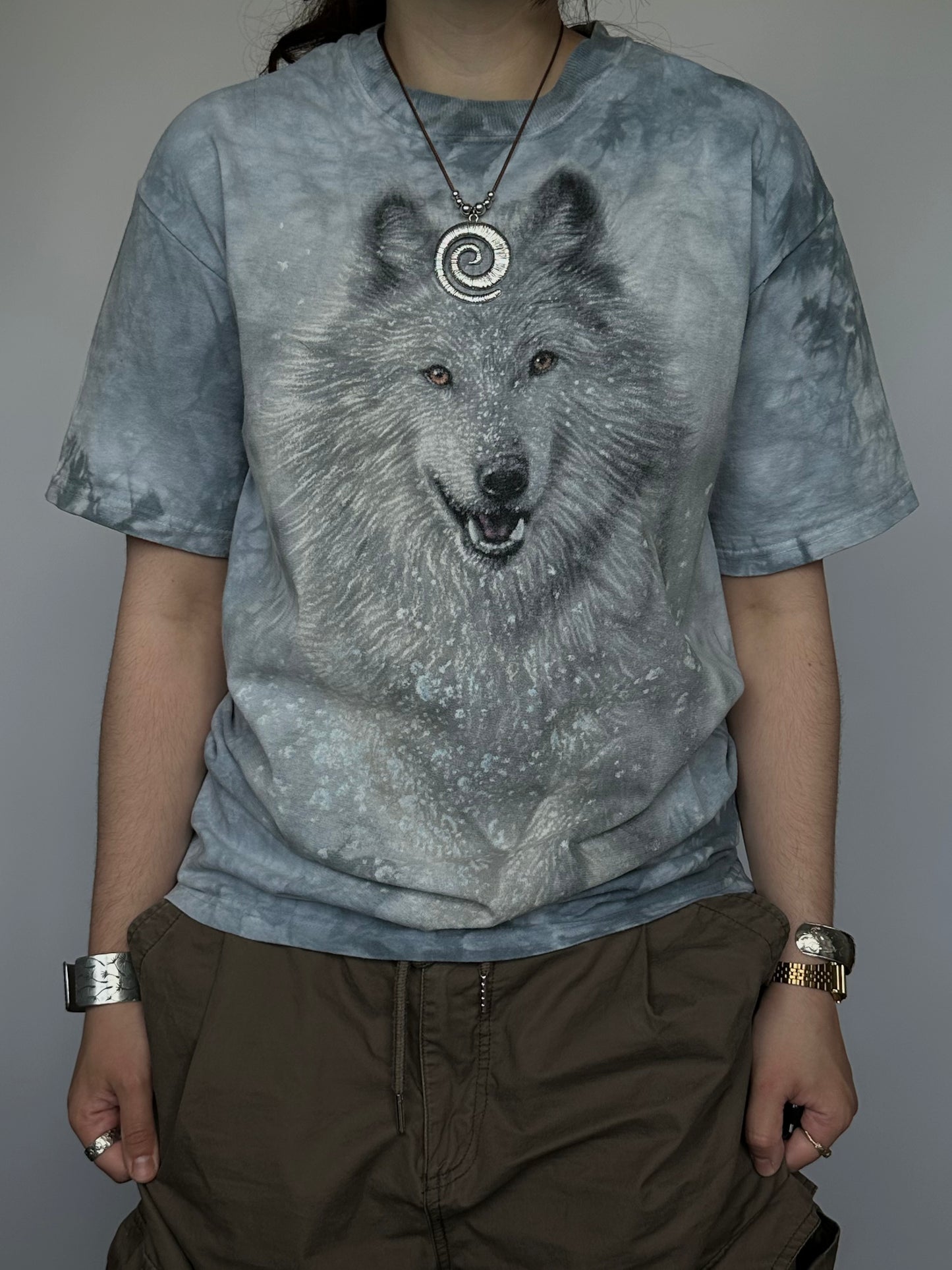 Tie dye футболка з вовком The Mountain(M)