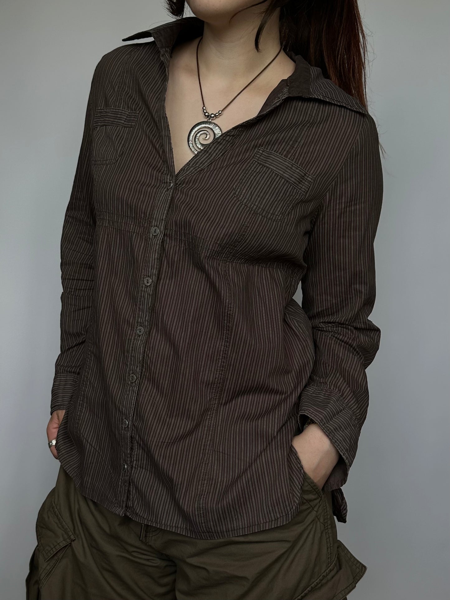 y2k сорочка в смужку Yessica(L)