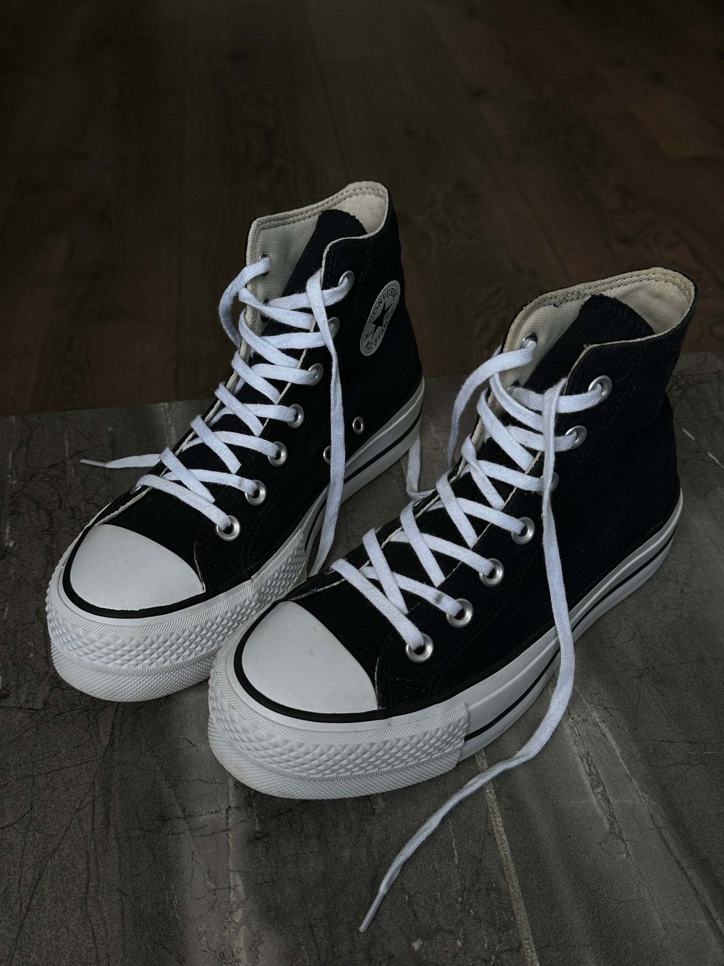 Чорні Converse All Star Hi platform(37)