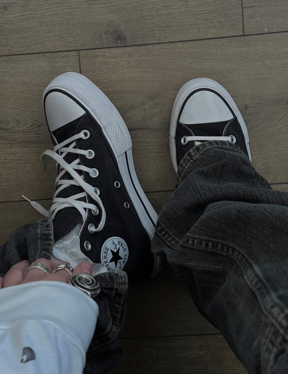 Чорні Converse All Star Hi platform(37)