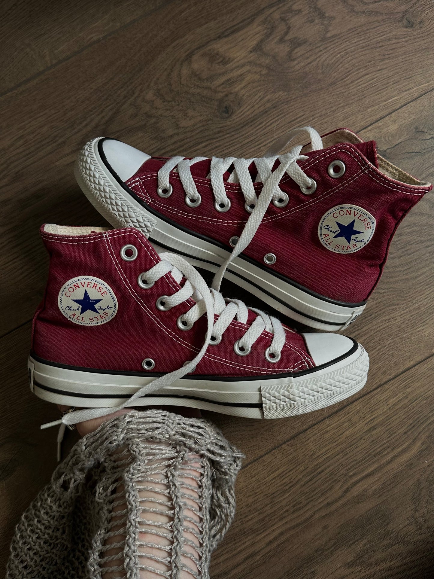 Бордові Converse All Star Hi (36)