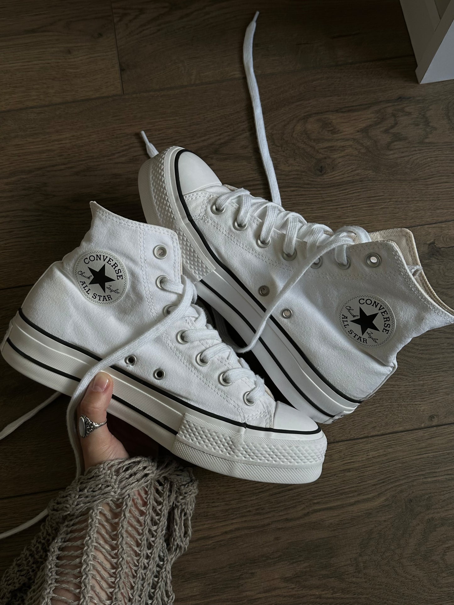 Білі Converse All Star Hi platform(39,5)