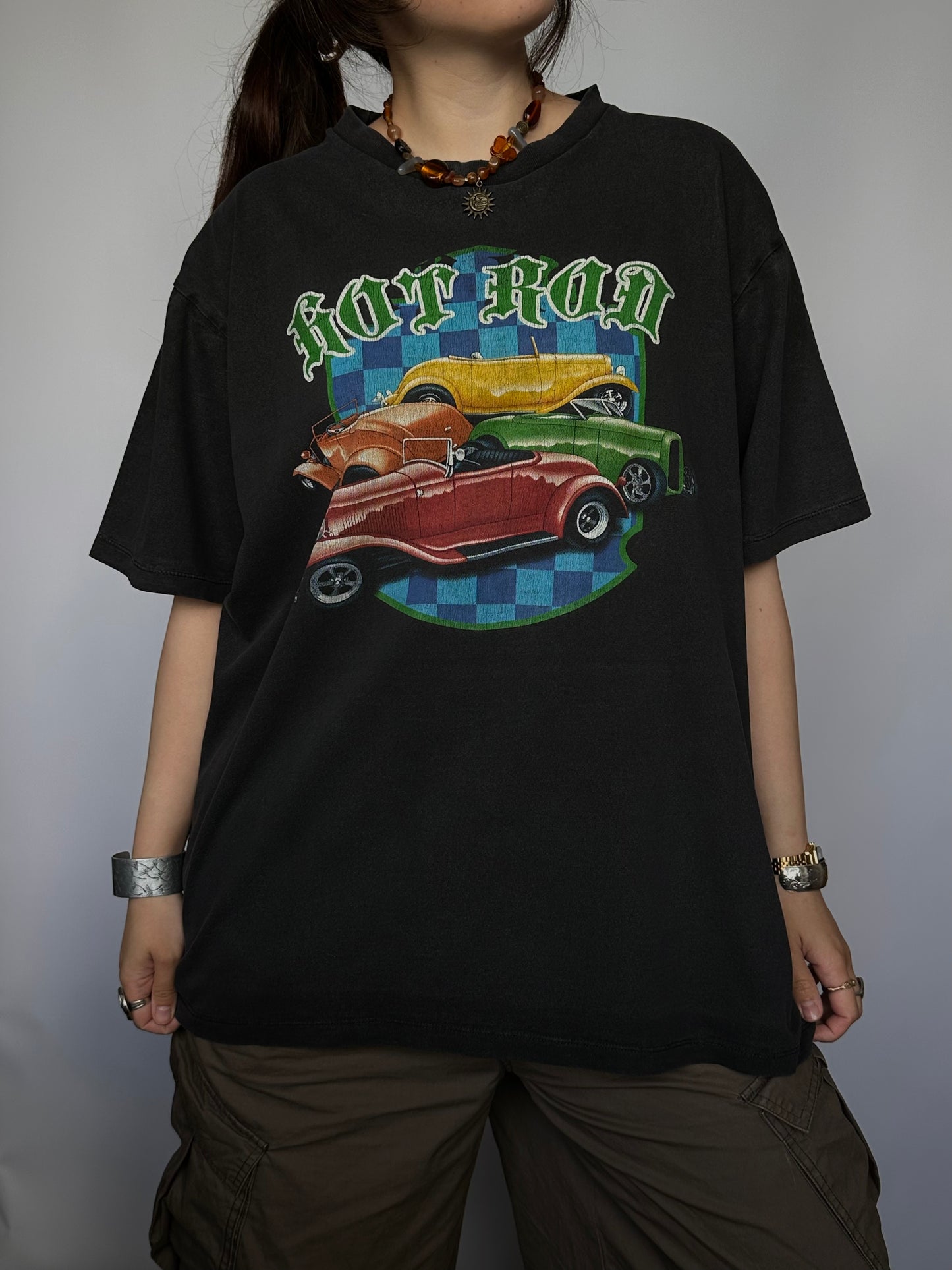 Ретро футболка з машинками Hot Rod(L/XL)
