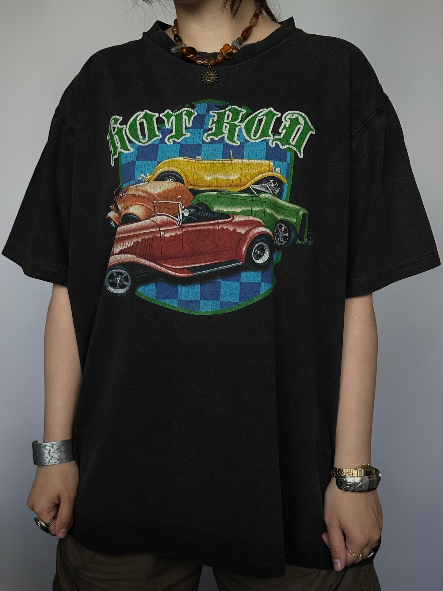 Ретро футболка з машинками Hot Rod(L/XL)