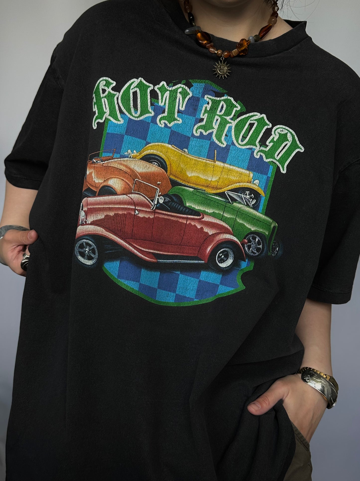 Ретро футболка з машинками Hot Rod(L/XL)