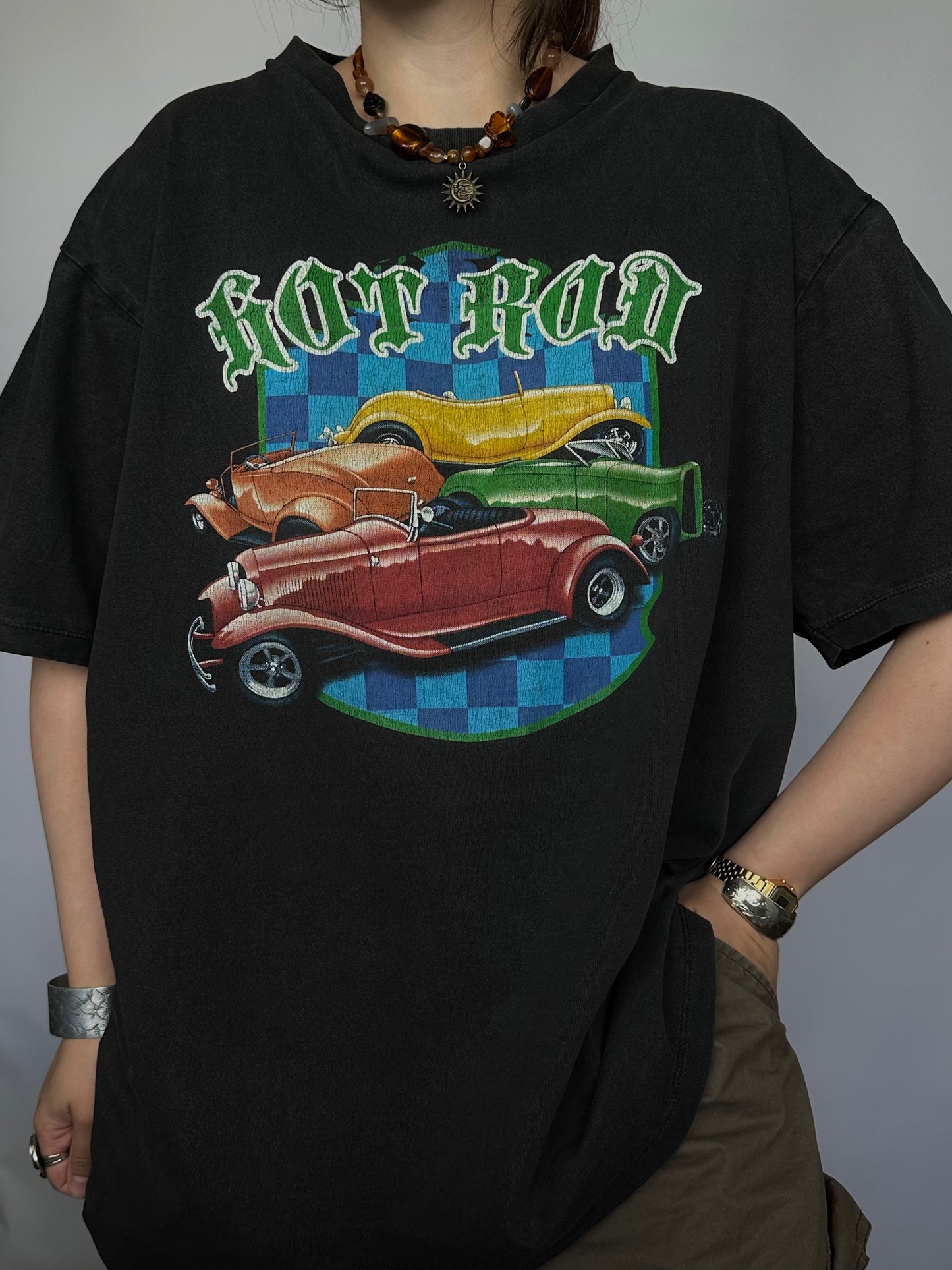 Ретро футболка з машинками Hot Rod(L/XL)