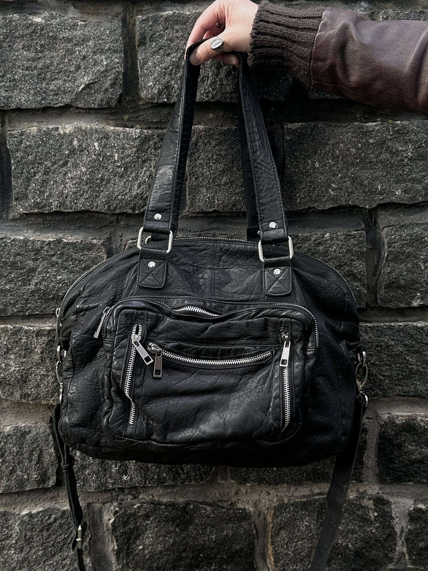Шкіряна y2k сумка Nunoo Mille washed bag