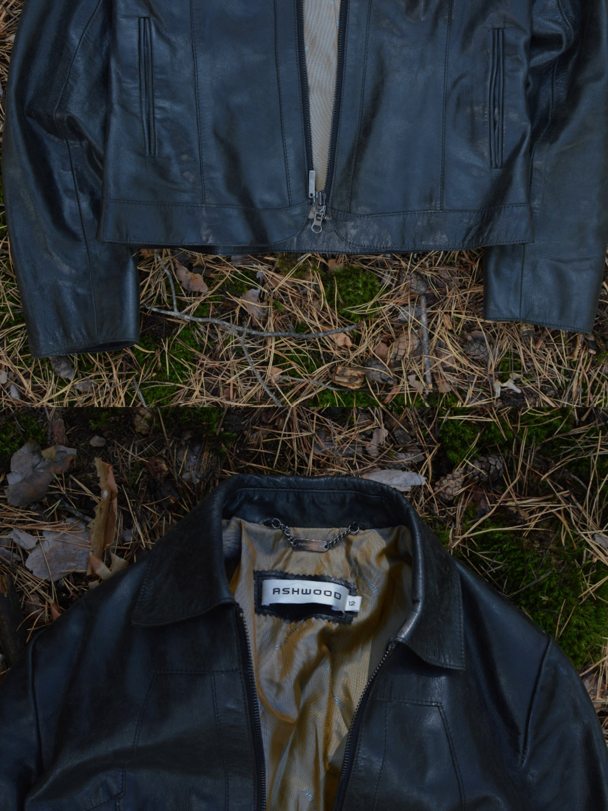 y2k slim fit шкірянка Ashwood(s/m)