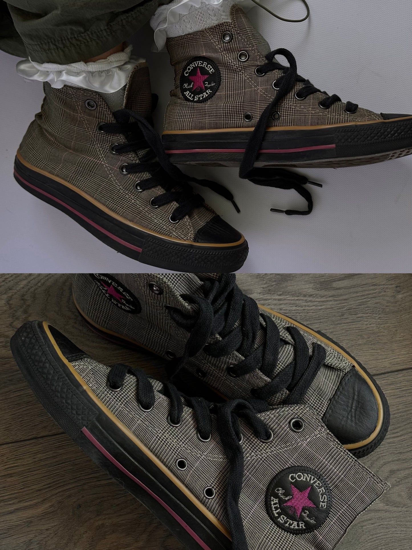 y2k Converse All Star Hi Plaid(39)
