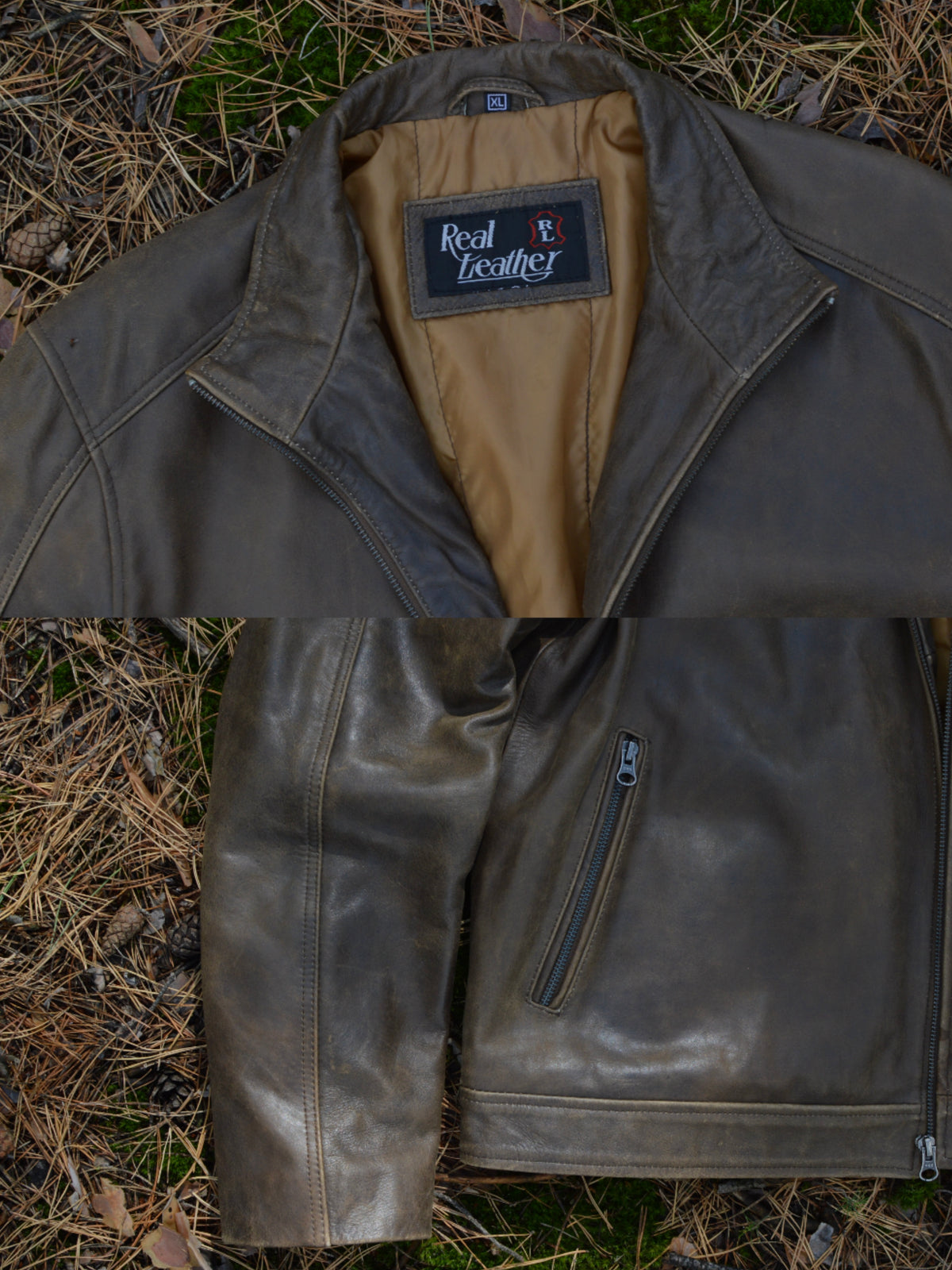 Вінтажна шкірянка Real Leather(L)
