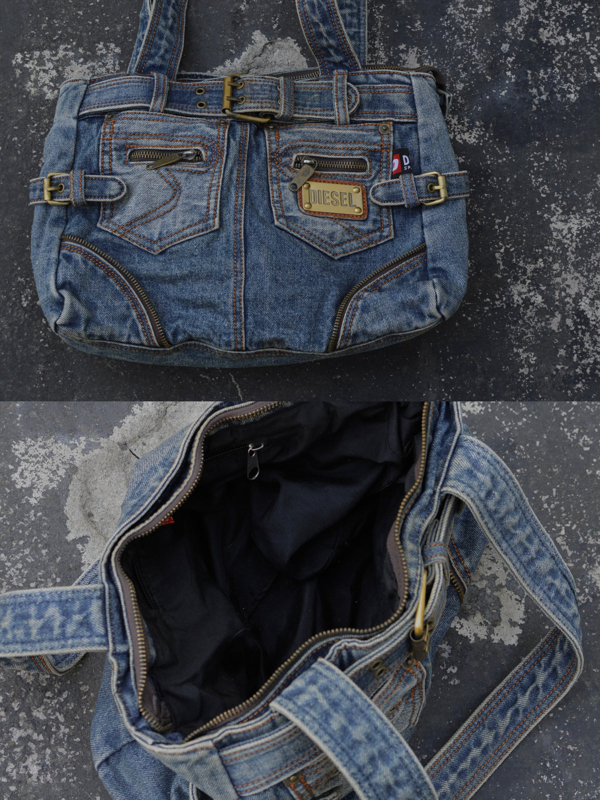 вінтажна Diesel Reworked Denim Bag˚⊹♡